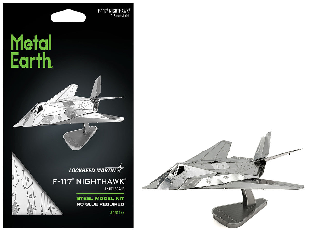 Model Kit Lockheed Martin F-117 Nighthawk Stealth Aircraft "United States Air Force" (Moderate Difficulty) Steel Model by Metal Earth-4