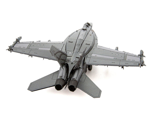 Model Kit Boeing F/A-18 Super Hornet Fighter Aircraft "United States Navy" (Moderate Difficulty) Steel Model by Metal Earth-1