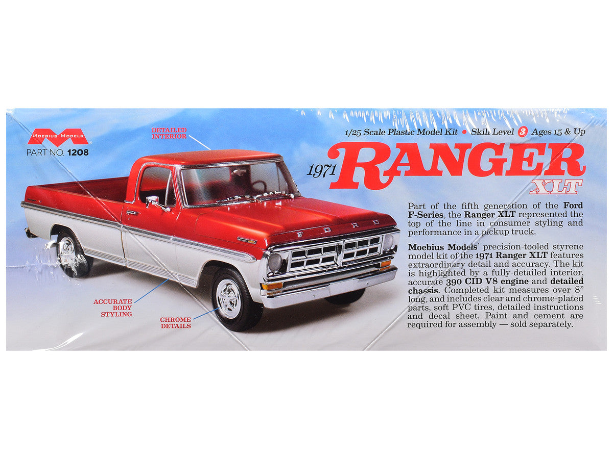 Skill 3 Model Kit 1971 Ford Ranger XLT Pickup Truck 1/25 Scale Model by Moebius Moebius
