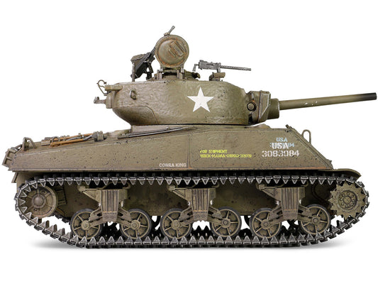 Sherman M4A3E2 (75) “Cobra King” Medium Tank “First in Bastogne” George Smith Patton’s 4th A.Div. 3rd Army Bastogne area (26 December 1944) "Engine Plus" Series 1/32 Diecast Model by Metal Proud-1