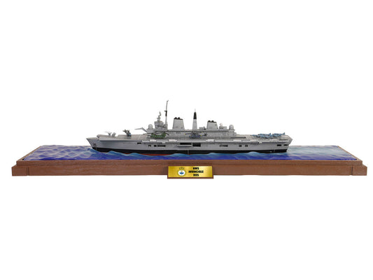 British HMS Invincible (R05) Aircraft Carrier Waterline Edition "Falklands War" (1982) British Royal Navy "Battleship" Series 1/700 Diecast Model by Metal Proud Metal Proud