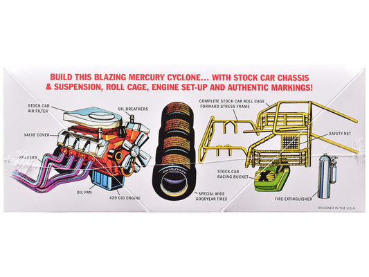 Skill 2 Model Kit 1971 Mercury Cyclone Stock Car 1/25 Scale Model by MPC AMT