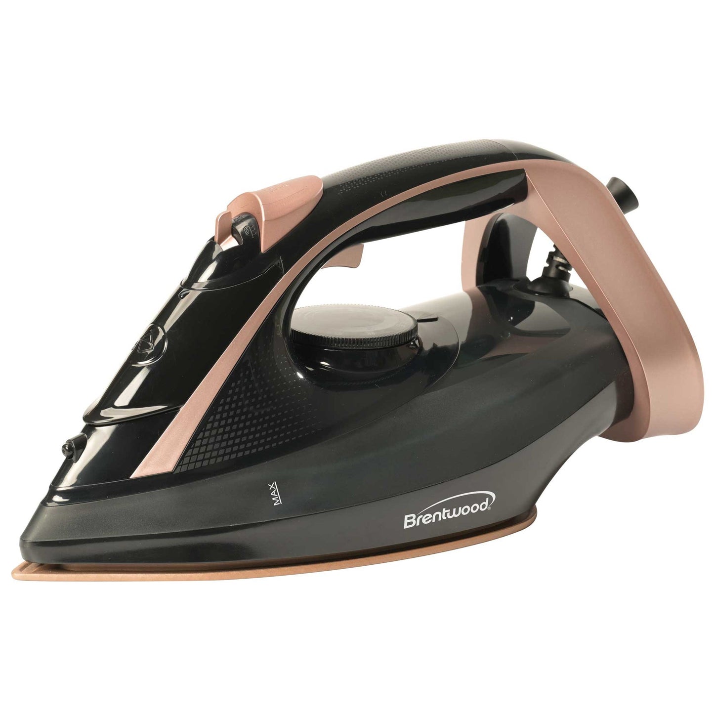 Brentwood Non-Stick Steam Iron in Rose Gold with Temperature Dial W2B