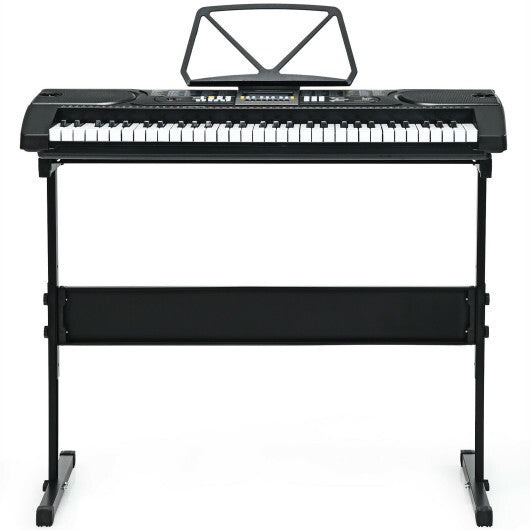 61-Key Electronic Keyboard Piano Starter Set with Stand Bench and Headphones W2B