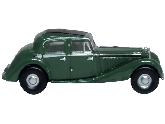Jaguar SS RHD (Right Hand Drive) Suede Green with Black Top 1/148 (N) Scale Diecast Model Car by Oxford Diecast-1