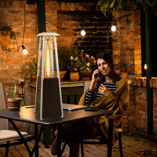 10000 BTU Portable Steel Tabletop Patio Heater with Glass Tube W2B