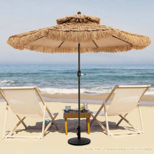 9 Feet Thatched Tiki Umbrella with 8 Ribs W2B