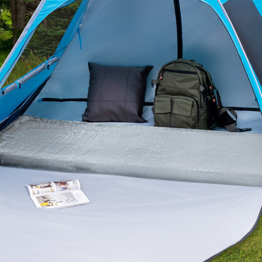 Lightweight Portable Memory Camping Mattress with Carrying Bag-Gray - Color: Gray W2B