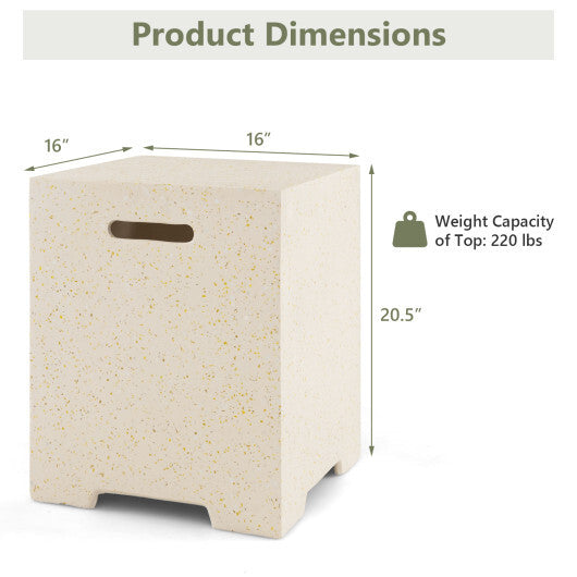 2-in-1 Gas Tank Holder Side Table with Protective Cover W2B
