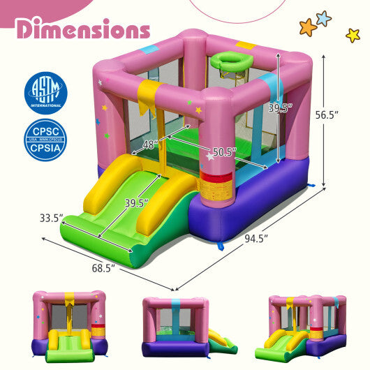 Inflatable Bounce House with Jumping Area for Indoor Outdoor Party W2B