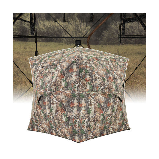 360 One Way See Through Hunting Blind Ground Blind with Portable Carrying Bag W2B