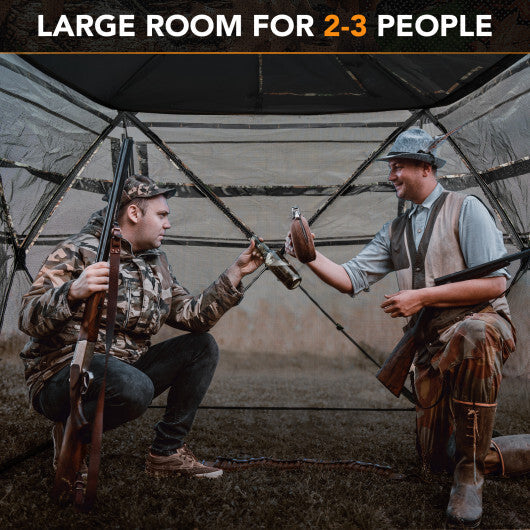 5-IN-1 Detachable Hunting Blind for 2-3 People with Skylight W2B