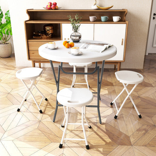 32 Inch Round Folding Table with Thick Tabletop for Picnic W2B