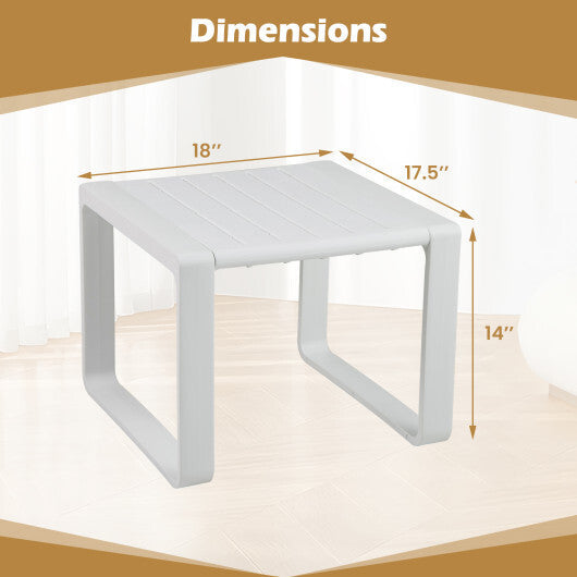 Weather Resistant Adirondack Outdoor Side Table Set of 2-Blue W2B