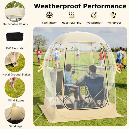 Instant Pop up Sports Tent with Carrying Bag and Floor Mat for 1-2/5-6 People-M