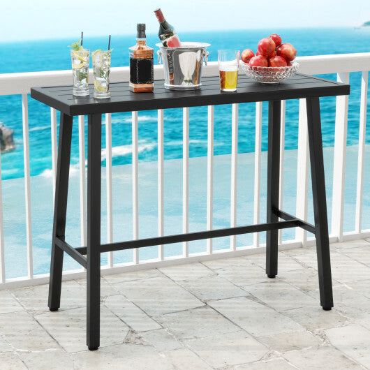 36 Inches Patio Counter Height Bar Table with Adjustable Foot Pads W2B