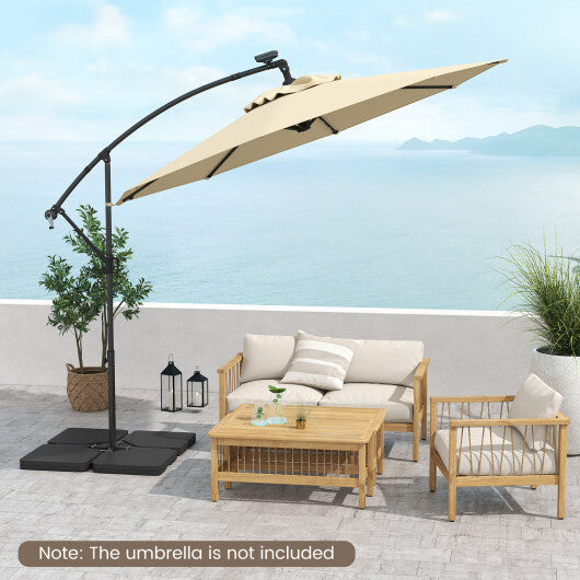 Patio Offset Umbrella Base with Easy-Fill Spouts W2B