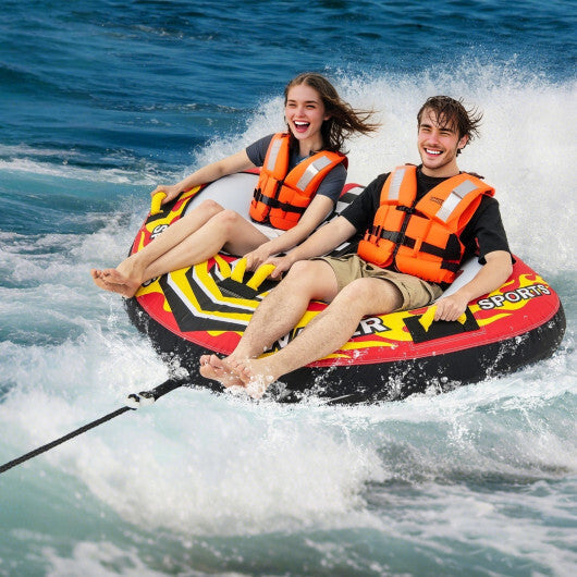 Towable Tube with Quick Connector and Drainage for Boating W2B
