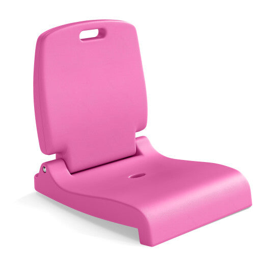 Foldable Outdoor Pool Chair with Handle and Back Support-Pink W2B