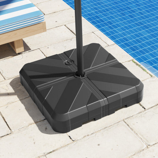 Weighted Offset Umbrella Base with Cross Bracket and Cut-out Handles W2B