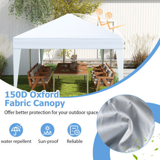 10 x 20 FT Pop up Canopy Tent with Carry Bag for Party BBQ-White W2B