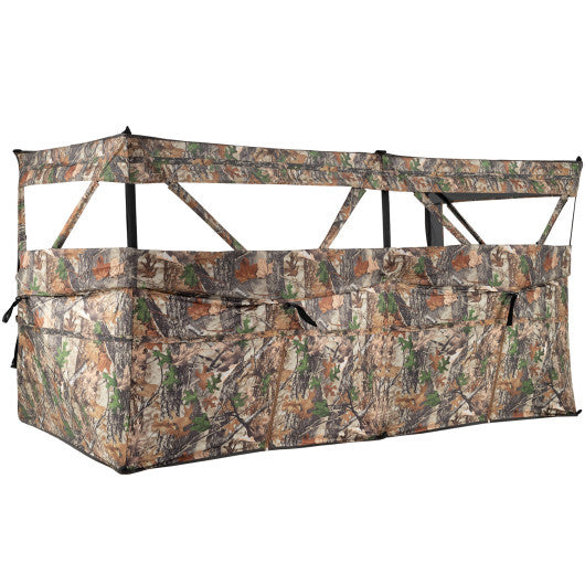 See-Through Hunting Blind Panel with Dog Door Pop up Waterflow Blind for 1-3 People W2B