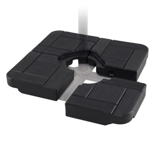 4-Piece 188 LBS Cantilever Offset Patio Umbrella Base-Black W2B
