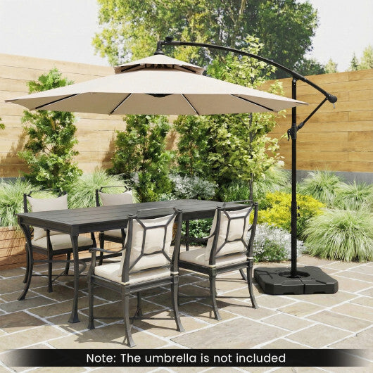 274 LBS Cantilever Patio Umbrella Base with Handles W2B