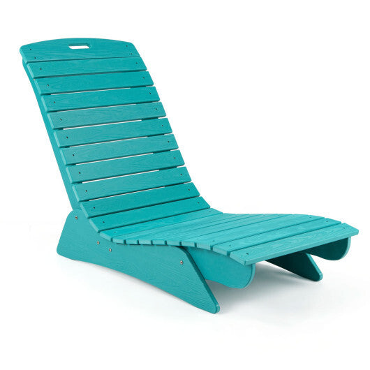 Fade-Resistant Outdoor Lounger with Contoured Shape for Deck Poolside-Brown W2B