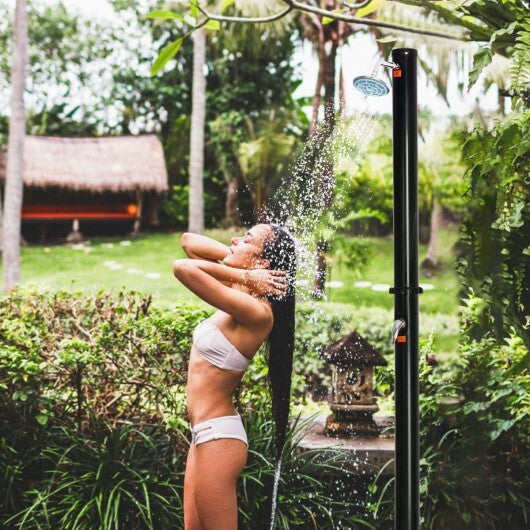 7.2 FT Solar Heated Hot/Cold Shower Spa w/ Base-5.5 Gallon