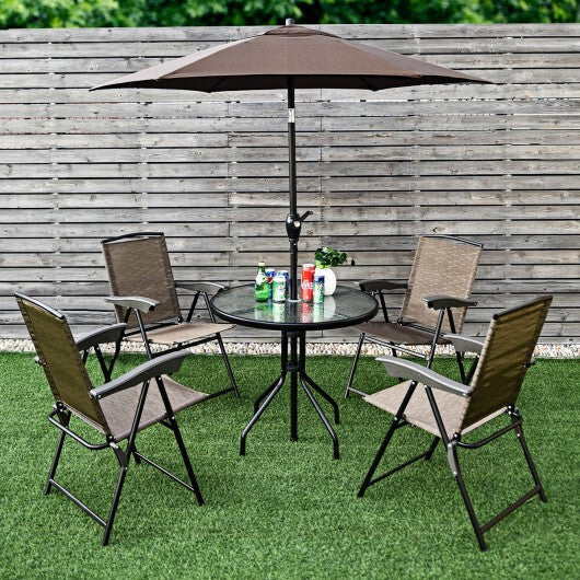 4 Pieces Folding Dining Chairs with Smooth Armrests and Sling Back W2B