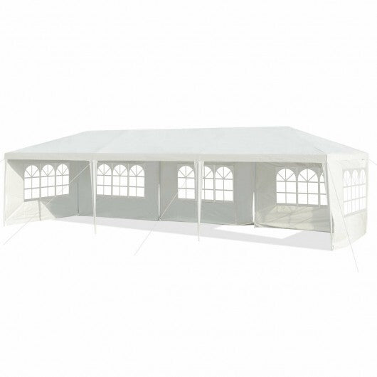 10 x 30 Feet Canopy Tent with 5 Removable Sidewalls for Party Wedding