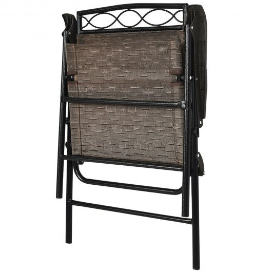 3 Pieces Outdoor Bistro Dining Furniture Set with 1.57 Inch Umbrella Hole W2B