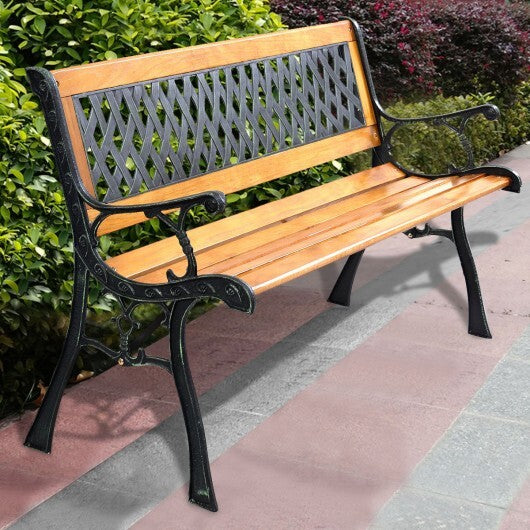 Outdoor Cast Iron Patio Bench W2B