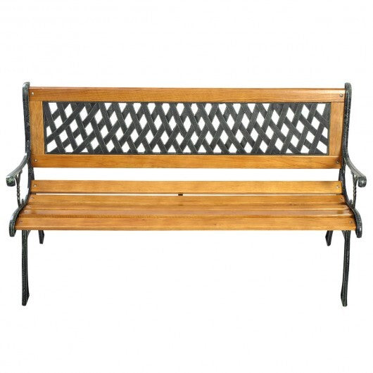 Outdoor Cast Iron Patio Bench W2B
