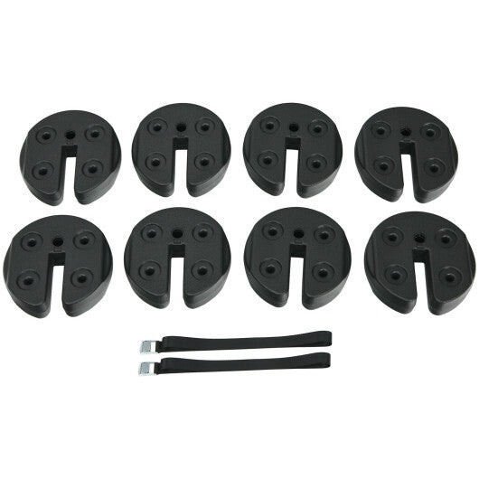 Set of 8 Canopy Weights 40lbs Weight Plate Kit with No-Pinch Design W2B