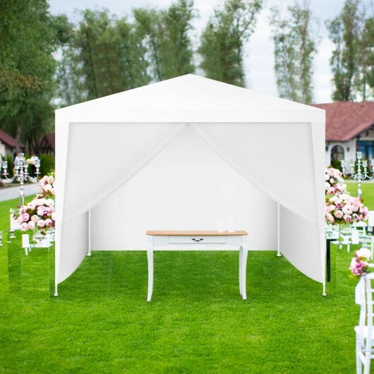 10 x 10 Feet Outdoor Side Walls Canopy Tent with 4 Removable Sidewalls W2B