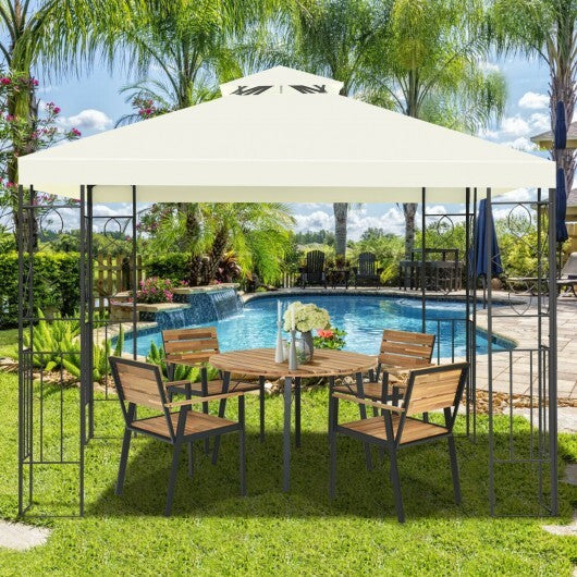 2 Tiers 10 x 10 Feet Patio Gazebo Canopy Tent W2B
