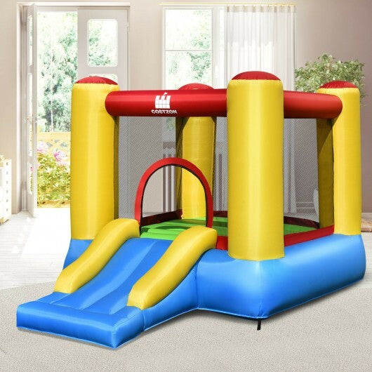 Kids Inflatable Bounce House with Slide and 480W blower