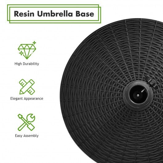 49 LBS Patio Resin Umbrella Base Stand for Outdoor W2B
