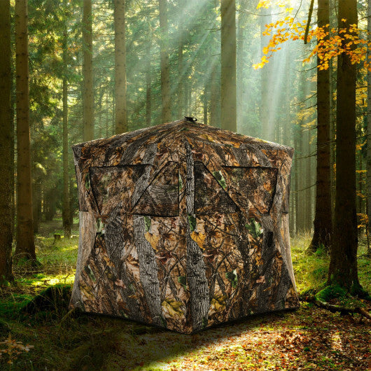3 Person Portable Pop-Up Ground Hunting Blind with Tie-downs W2B