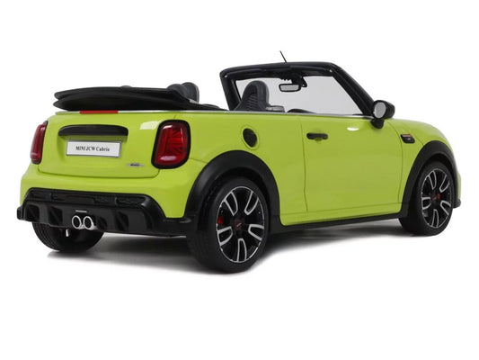 2021 Mini JCW Cabrio Zesty Yellow with Black Stripes 1/18 Model Car by Otto Mobile-1