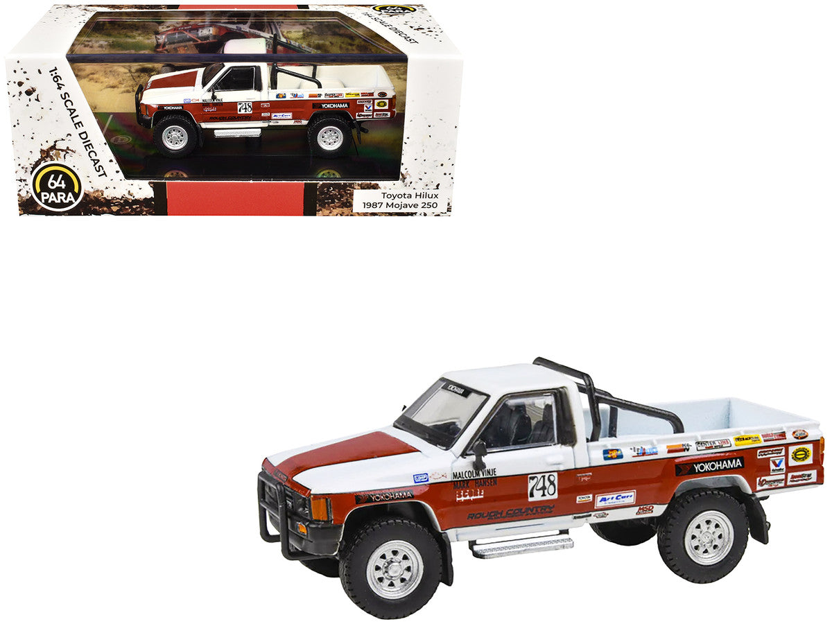 Toyota Hilux Pickup Truck #748 Malcolm Vinje - Mark Hansen "Mojave 250" (1987) 1/64 Diecast Model Car by Paragon Models Paragon