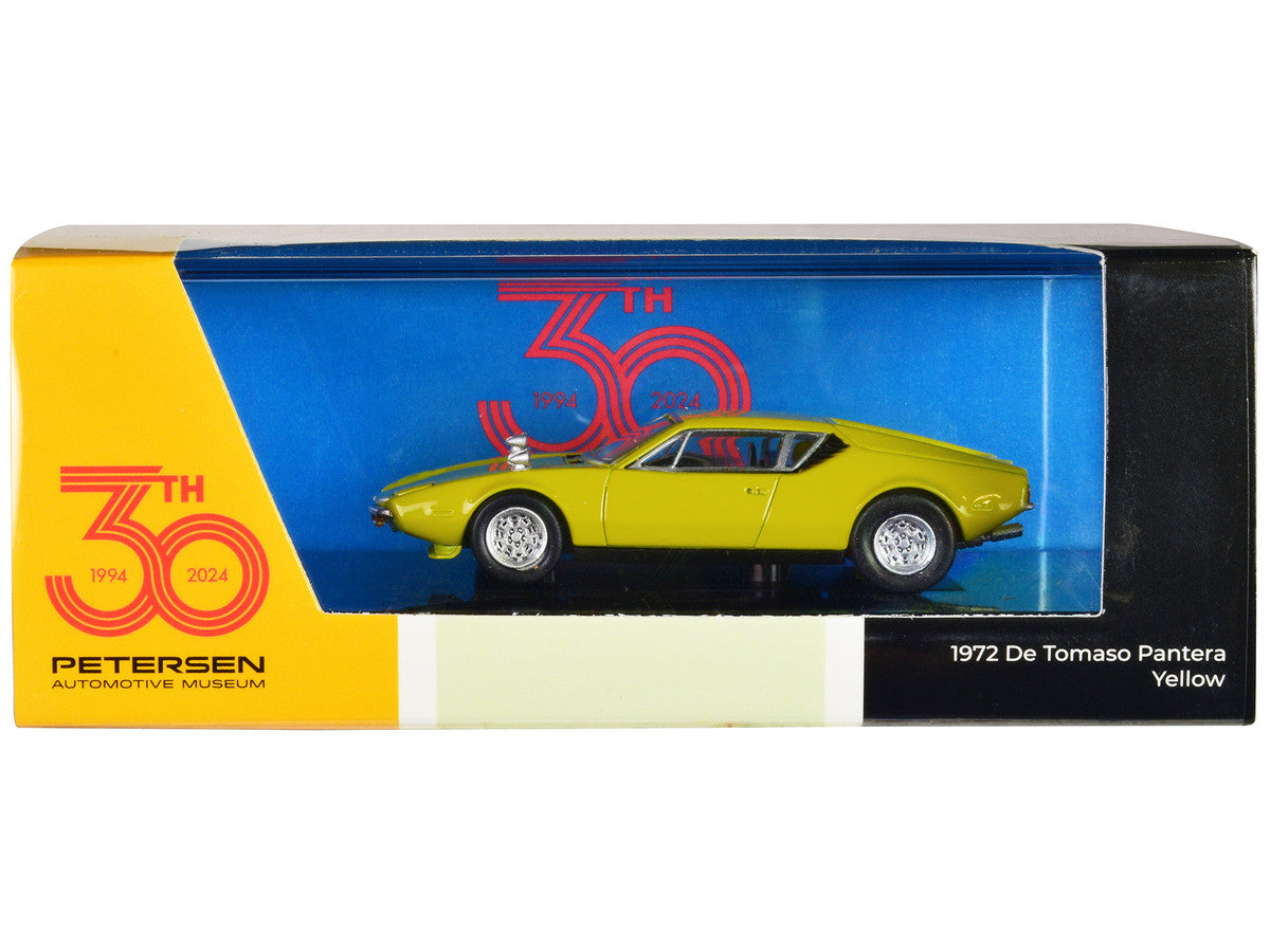 1972 De Tomaso Pantera Yellow "Petersen Automotive Museum 30th Anniversary" 1/64 Diecast Model Car by Paragon Models Paragon