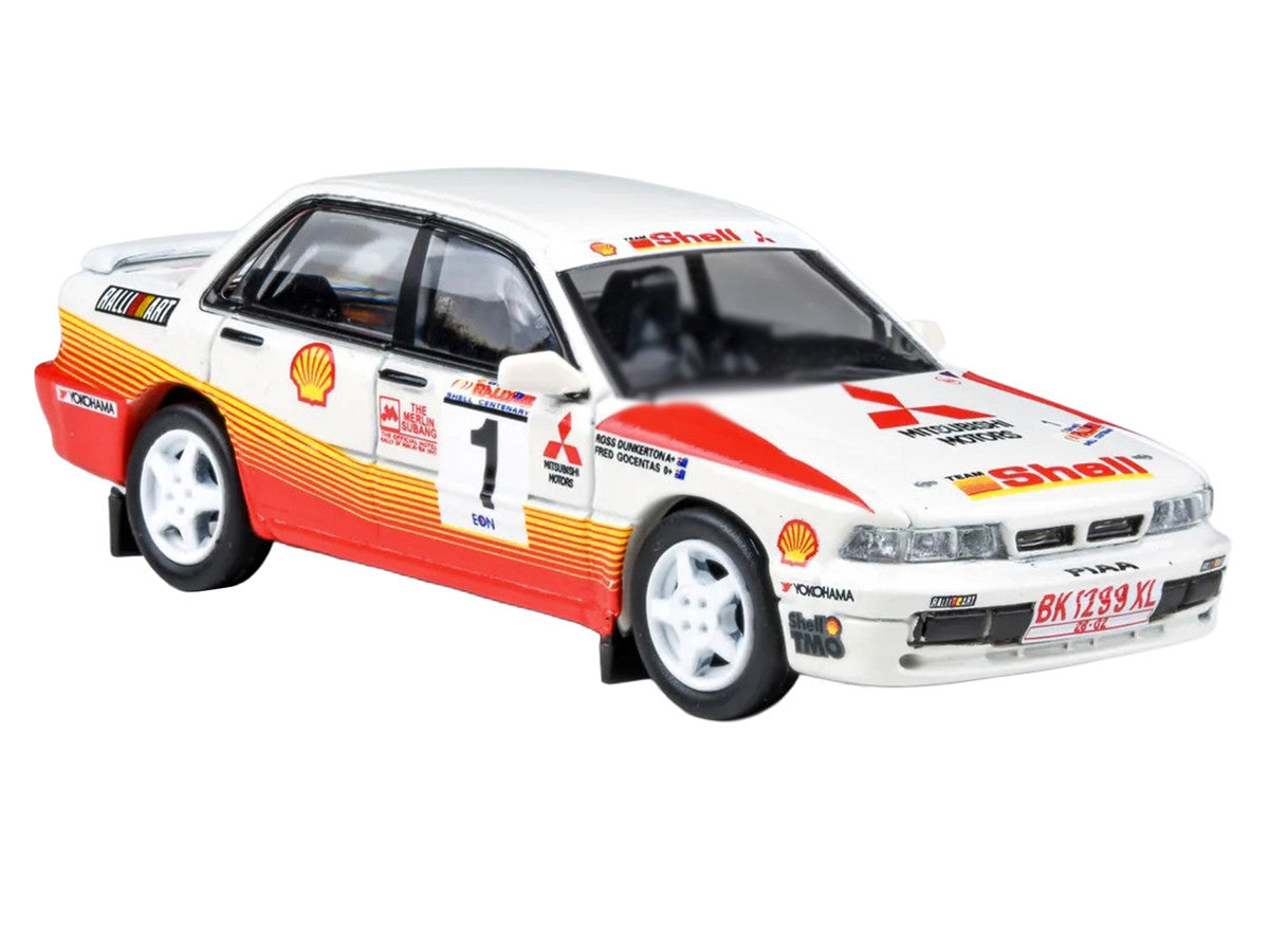 Mitsubishi Galant VR-4 RHD (Right Hand Drive) #1 Ross Dunkerton - Fred Gocentas Winner "APRC Rally Malaysia" (1991) 1/64 Diecast Model Car by Paragon Models Paragon