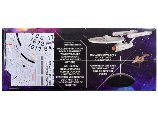 Skill 2 Model Kit U.S.S. Enterprise NCC-1701 Spaceship "Star Trek" (1966) TV Series 1/1000 Scale Model by Polar Lights Polar Lights
