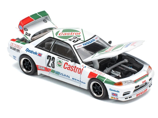 Nissan Skyline GT-R (BNR32) RHD (Right Hand Drive) #23 Winner "Macau Guia Race" (1990) 1/64 Diecast Model Car by Pop Race Pop Race