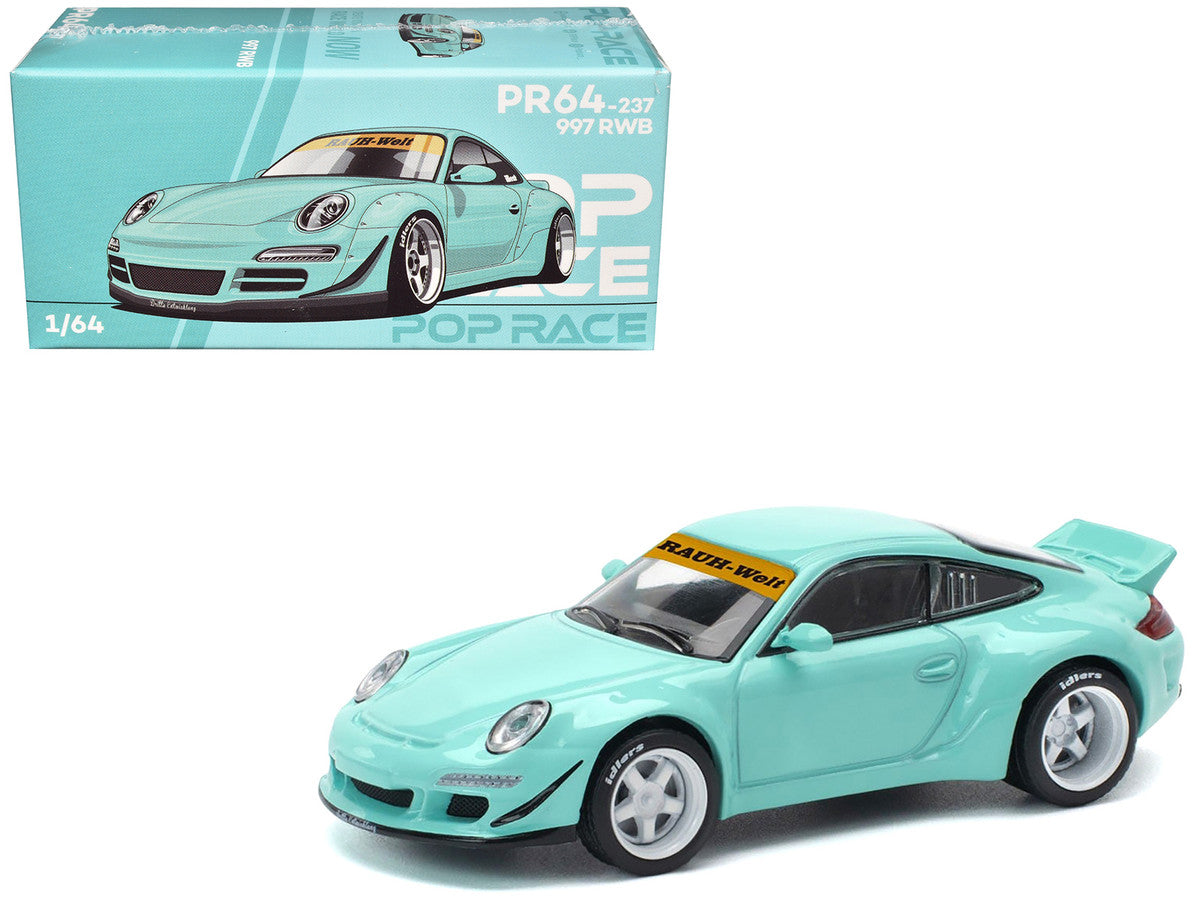 997 RWB Light Blue 1/64 Diecast Model Car by Pop Race Pop Race