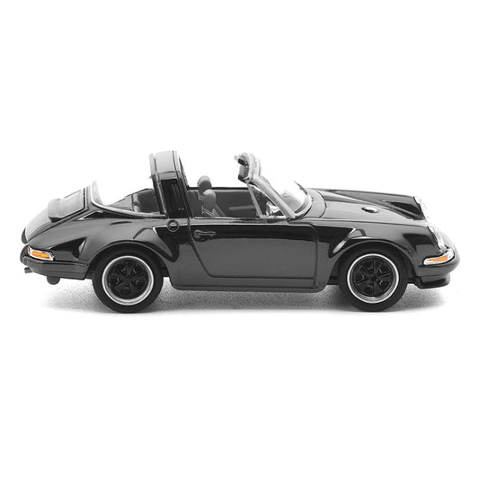 Singer Targa Dark Chrome "The Dark Chrome Series" 1/64 Diecast Model Car by Pop Race Pop Race