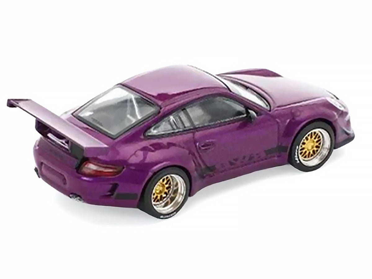 RWB 997 Purple Metallic with Black Stripes 1/64 Diecast Model Car by Pop Race-2